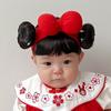 Cute Newborn Wig Headband Bowknot Bangs Chignons Headband Infant Hairpiece  Photography Props