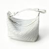 Stylish Woven PU Tote Bag Women - CompactShape Lunch Minimalist Commuter Handbag With Zip