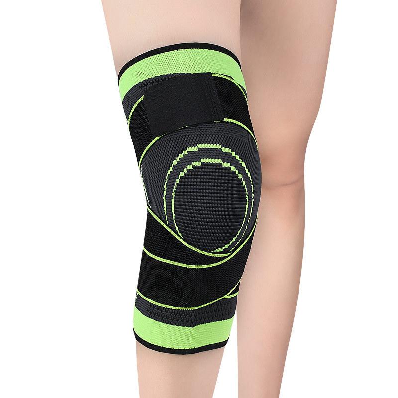 

Outdoor Fitness Cycling Sports Knee Pads Mountain Climbing Nylon Pressure Straps Knitted Protective Gear Non-slip Breathable Knee Pads M