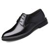 2025 Autumn and Winter Korean Version of British Style Velvet Business Dress Leather Shoes Men's Platform Business Wear Men's Shoes Heightening We