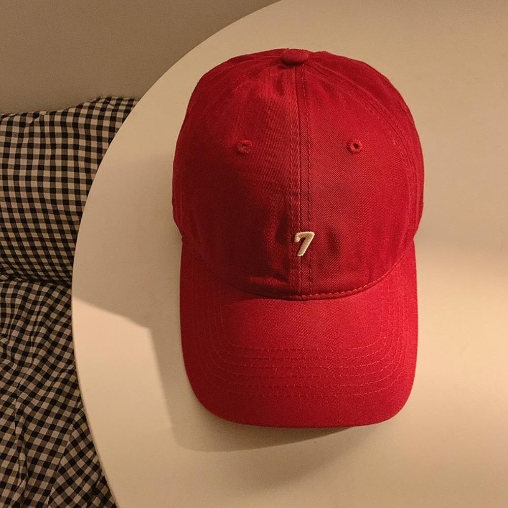 Cotton Baseball Cap Sunscreen Cotton Peaked Hat Simple Embroidered 7 Cap  Outdoor