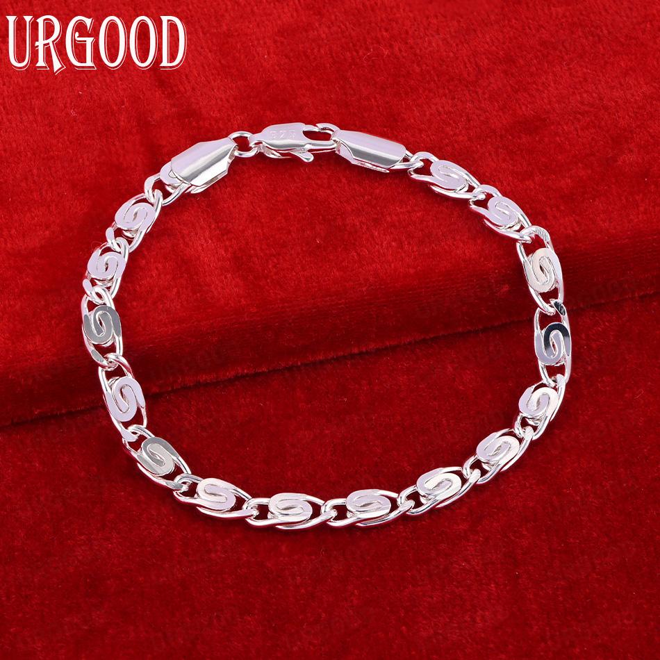925 Sterling Silver Side Bracelet Fashionable Wedding Jewelry