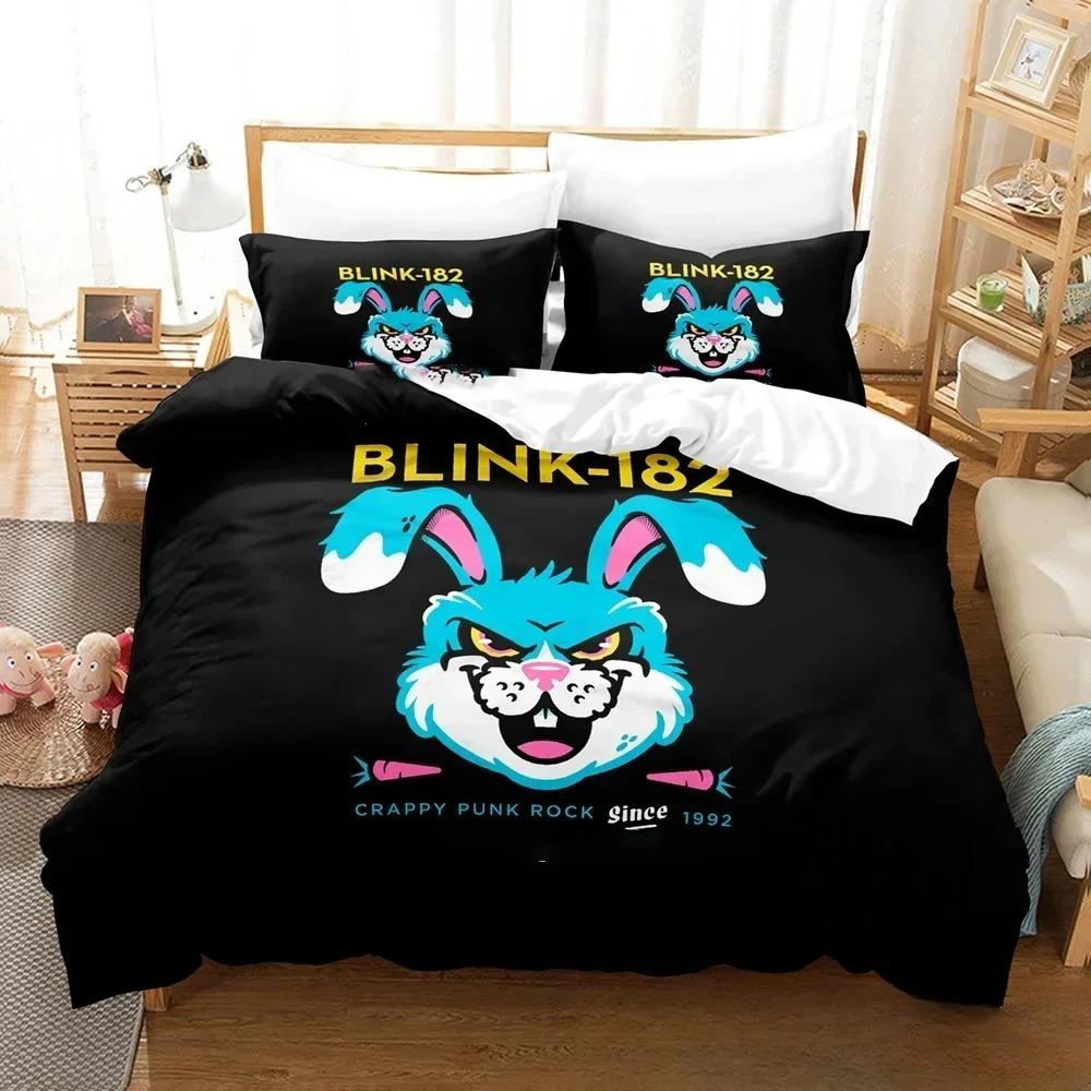 3D Printed Music Band B-Blink-182 Bedding Set Boys Girls Twin Queen King Size Duvet Cover Pillowcase Bed boys Adult Home Textile