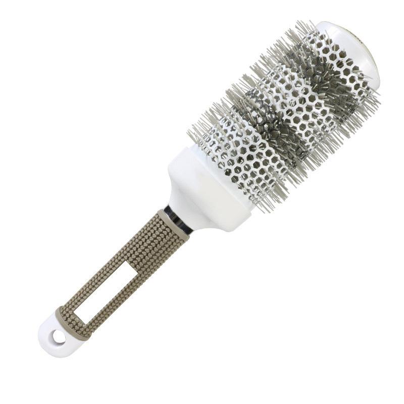 Hair Styling Hair Brush Nylon Comb Thermal Aluminum Tube Round Barrel Hair Comb Professional Salon Hair Brush Hair Rollers Tools