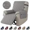 Geometric Recliner Chair Cover Pet Kids Armchair Mat with Pocket Solid Color Diamond Check Non-slip Recliner Cover Home Decor