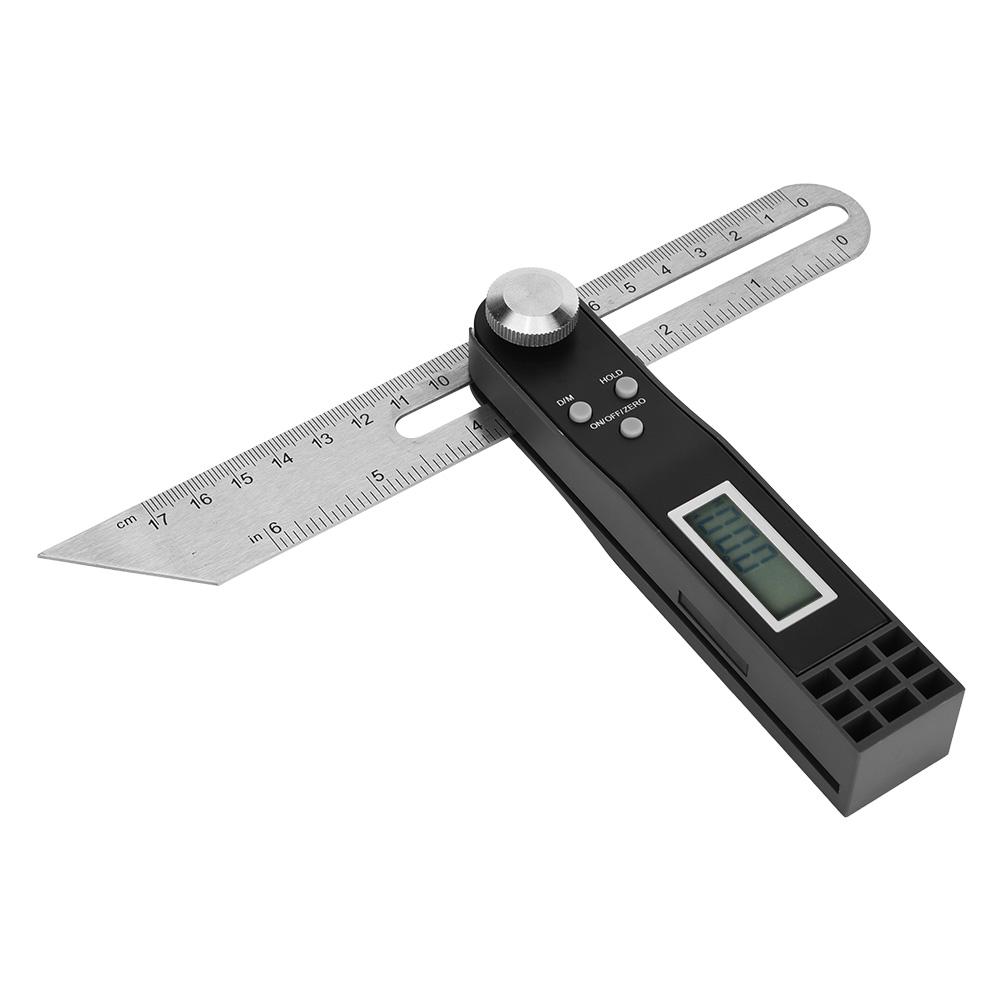 Digital Display T Protractor Activity Angel Ruler Stainless Steel Digital Goniometer0~360 degrees