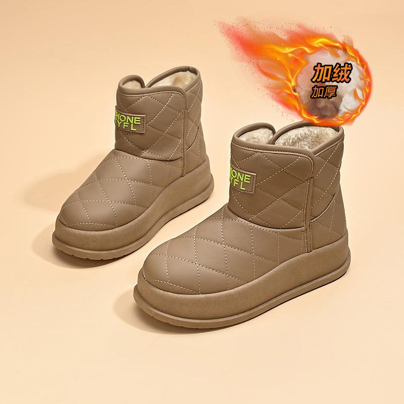 Snow boots women's 2025 winter new women's shoes short tube thermal cotton shoes piled thickened shoes women's boots shoes women's MX7807