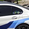 Autoaufkleber 20 * 8cm Blumenaufkleber Autotürfenster reflektierende Laser-Motorrad-Auto-Styling 3D-Aufkleber