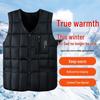 Men's Plus Size Thickened Down Cotton Vest - Warm Autumn/Winter Waistcoat for Middle-aged and Elderly
