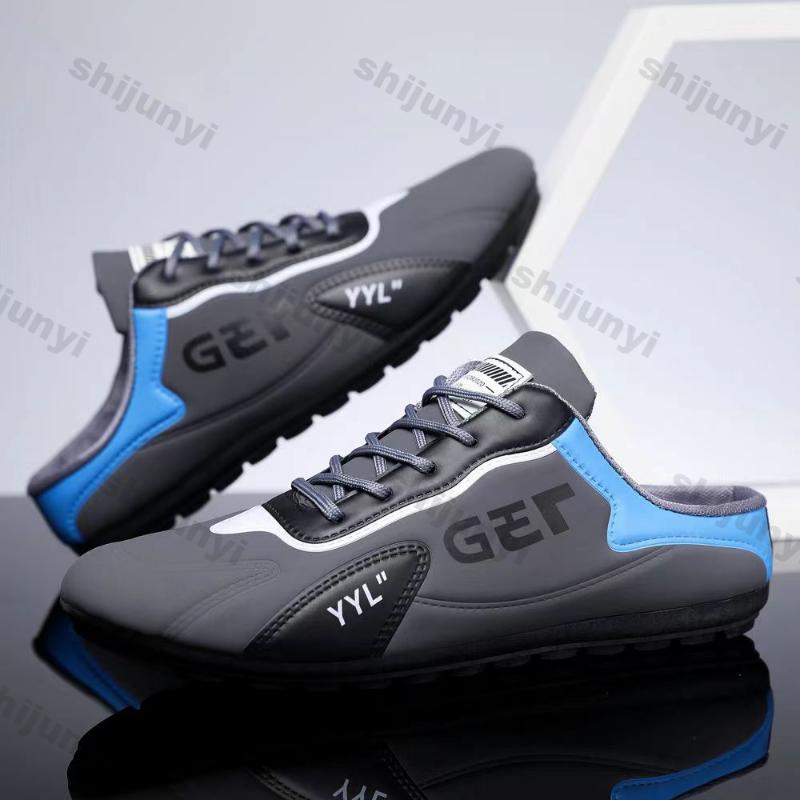 Men Half Slipper Slip-on Men Casual Board Shoes Breathable Platform Sneakers Comfortable Outdoor Slip-on Slippers Zapatos Hombre