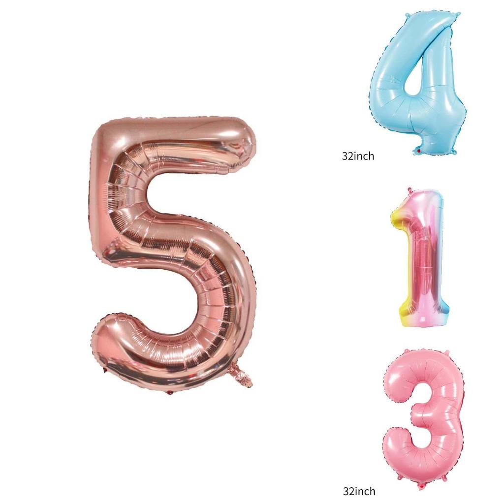 Feiern Sie mit lebhaften 32-Zoll- und 40-Zoll-Geburtstagszahlen-Folienballons für Partys