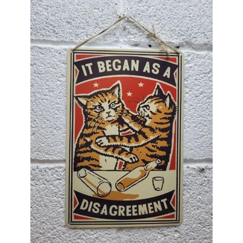 Katzen Metall Wandkunst, Haustierliebhaber Poster Schild