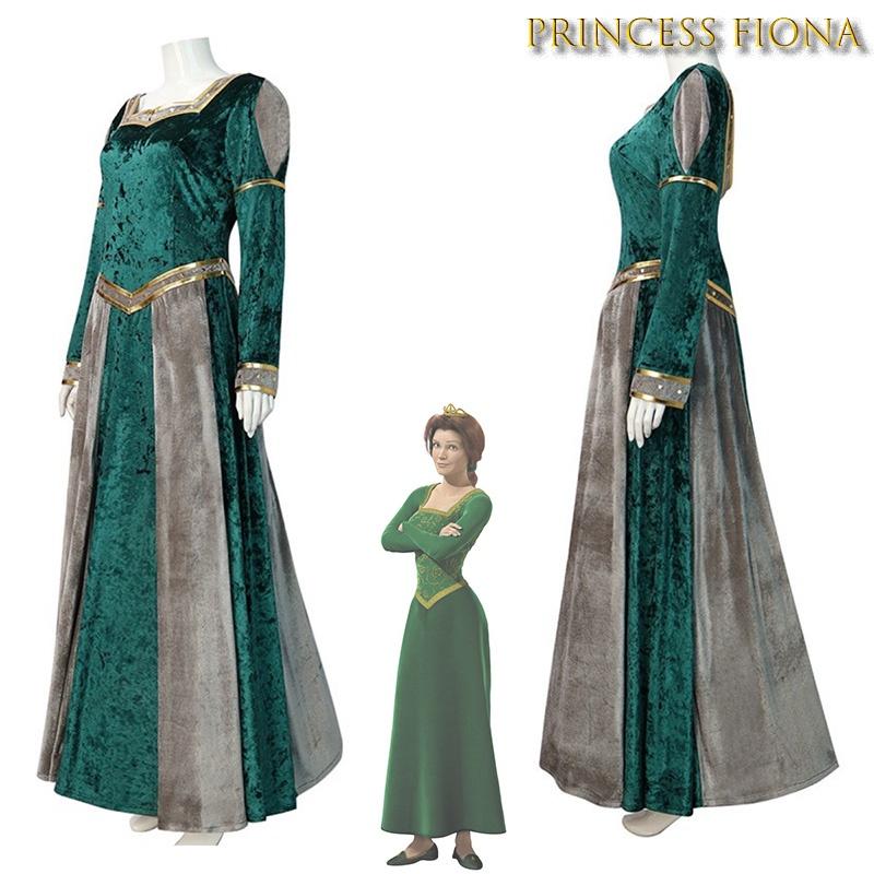 Shrek Princess Fiona Cosplay Costume For Adults Monster Themed Dress-up For Comic Con And Parties Characters)