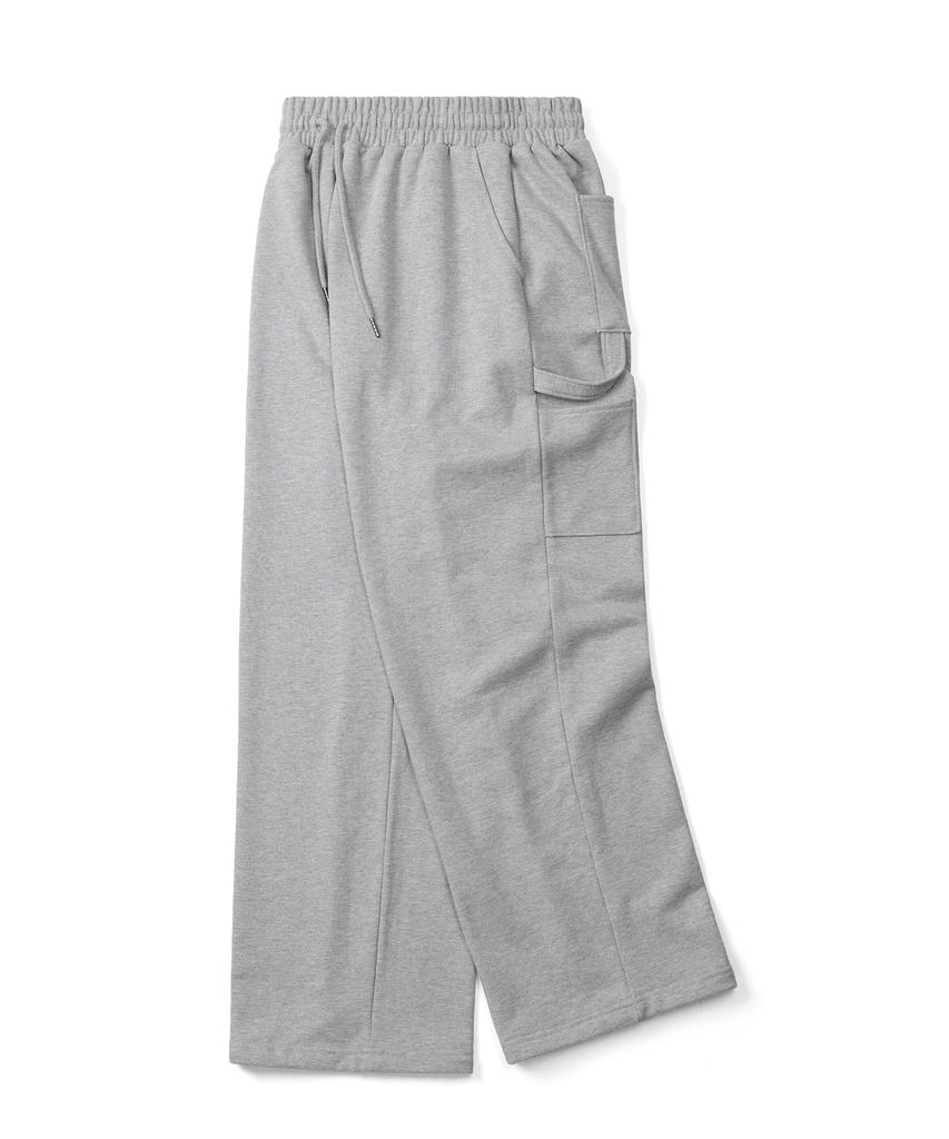 EXCONTAINER Wide String Carpenter Sweatpants (Melange Grey)