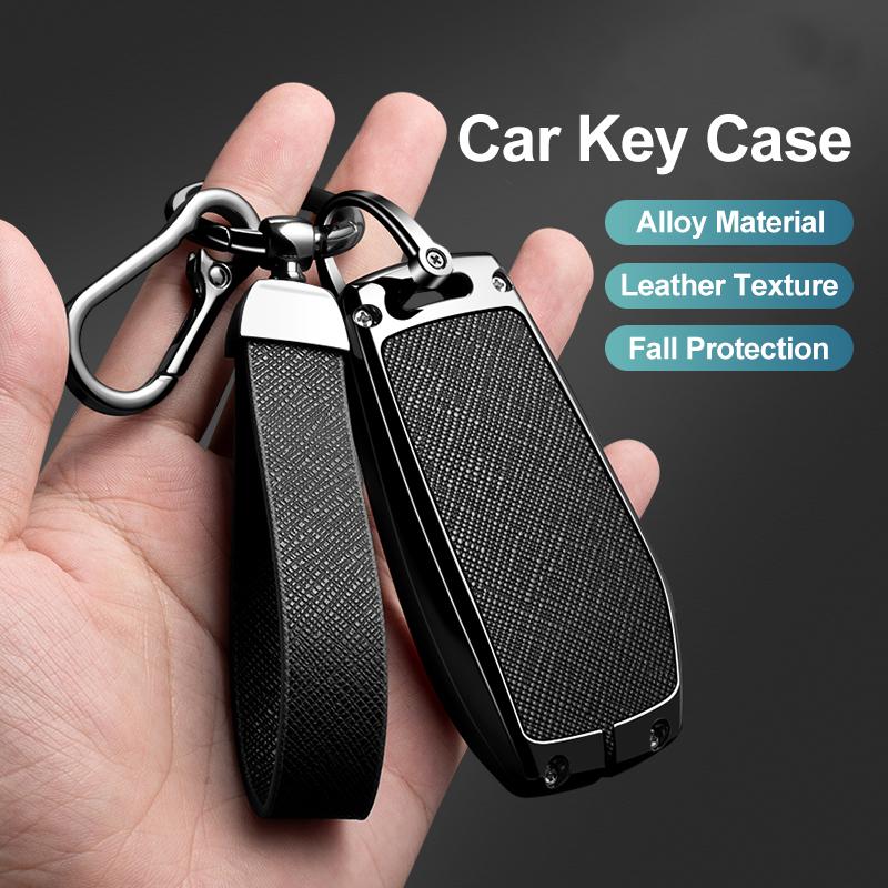 Zinc Alloy Leather Car Key Holder For Mercedes Benz A E C S Class E200 E400 E63 W213 S550 S560 C260 Glc Cle Cla Glb Gls Key Fob