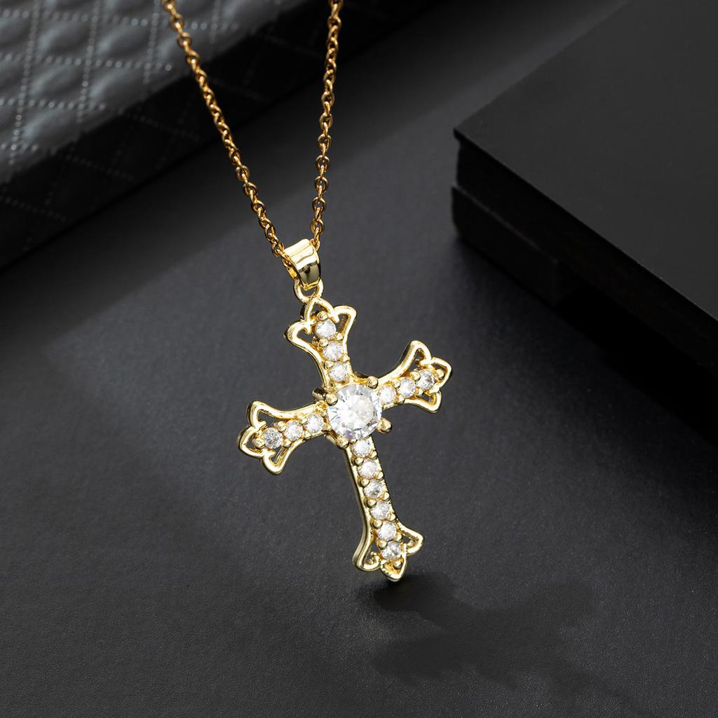 Cross Necklace Niche Accessories Women's High-end Retro Punk Cross Necklace