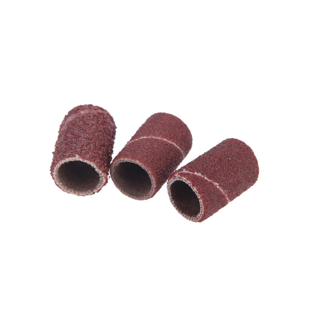 100 Pcs Nail Drill Sanding Bands Grinding Sand for Manicure Pedicure Nail Drill NaMachine Nail Art Tool 80# 120# 180# Optional Size