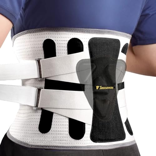 

Senaway Lumbar Support Corset [Easy to Wear] Strong Support, Back Correction, Breathable Mesh, Non-Steamy, Unisex (Large) Abdominal Circumference 110-