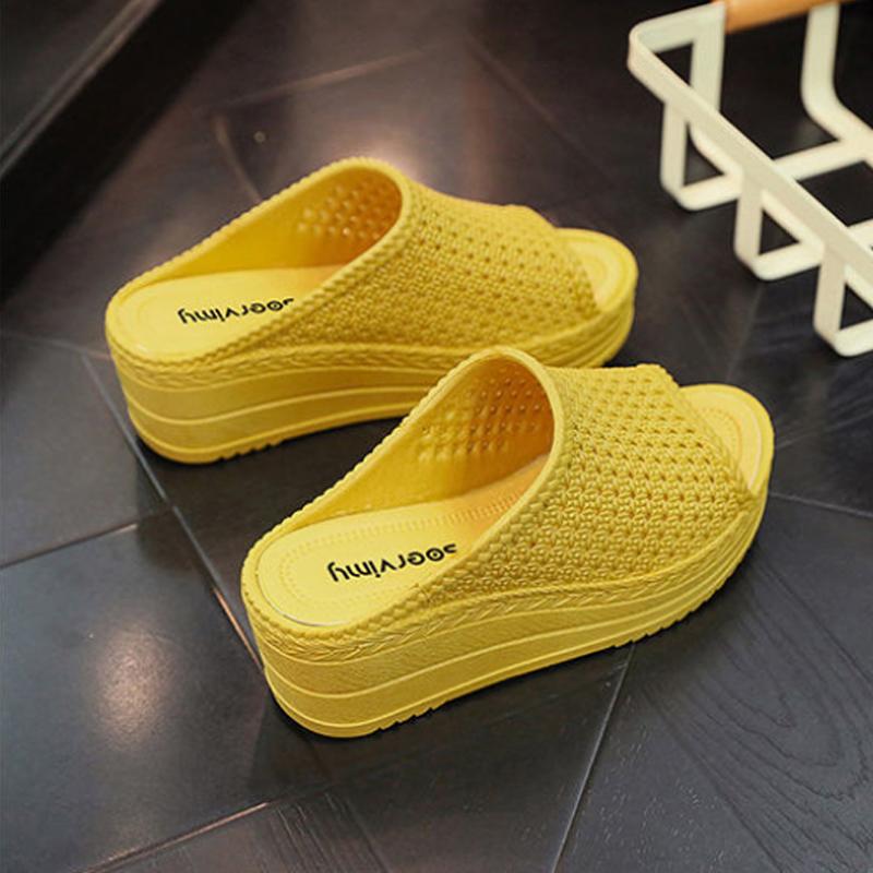 

Верхняя одежда, тапочки, женские модные модные нескользящие водонепроницаемые тапочки с толстой подошвой 35