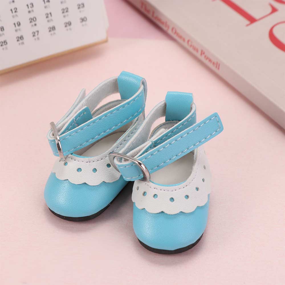 DIY Bright Leather Shoes PU 1/6 Scale Mini Sneakers 4.5cm Length Doll Shoes  Girl Gift