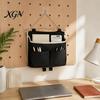 Waterproof Wall Mounted Storage Hanging Bag with 3 Pockets, Cotton And Linen Closet Pouch, Over The Door Organizer for Bedroom Bathroom Daily