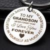 Pendant Keychain Bow-Shaped Stainless Steel Decorative Keychain Easy To Install Carved Letter Print Keyring