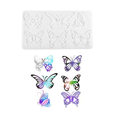 Hollow Butterfly Silicone Mold DIY Crystal Epoxy Resin Molds Jewelry Making Findings Necklace Earrings Pendant Mould