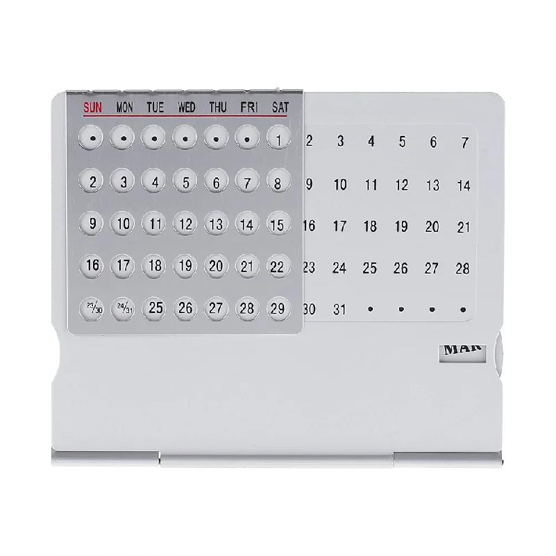 Super Perpetual Unique 100 Years Perpetual Calendar Office Supplies Desktop Calendar Aluminium Alloy Assembling Calendar