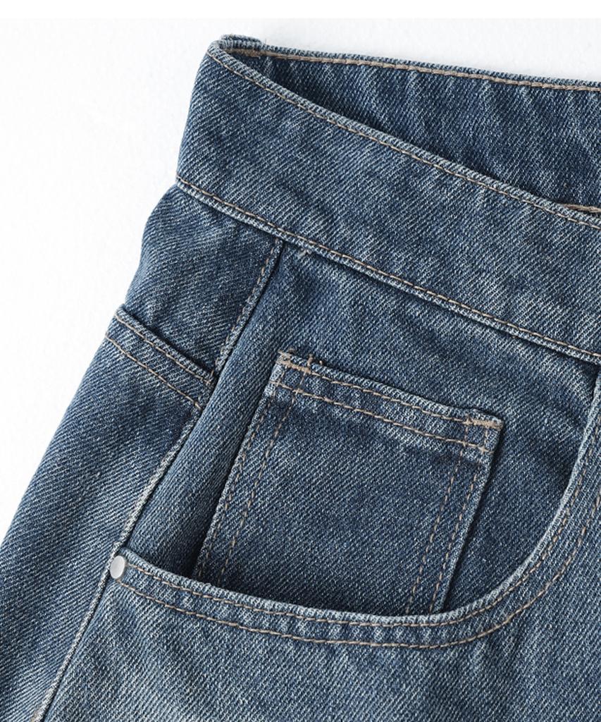 Descheuis Everyday Washed Bermuda Denim Pants Vintage Blue (Type B)