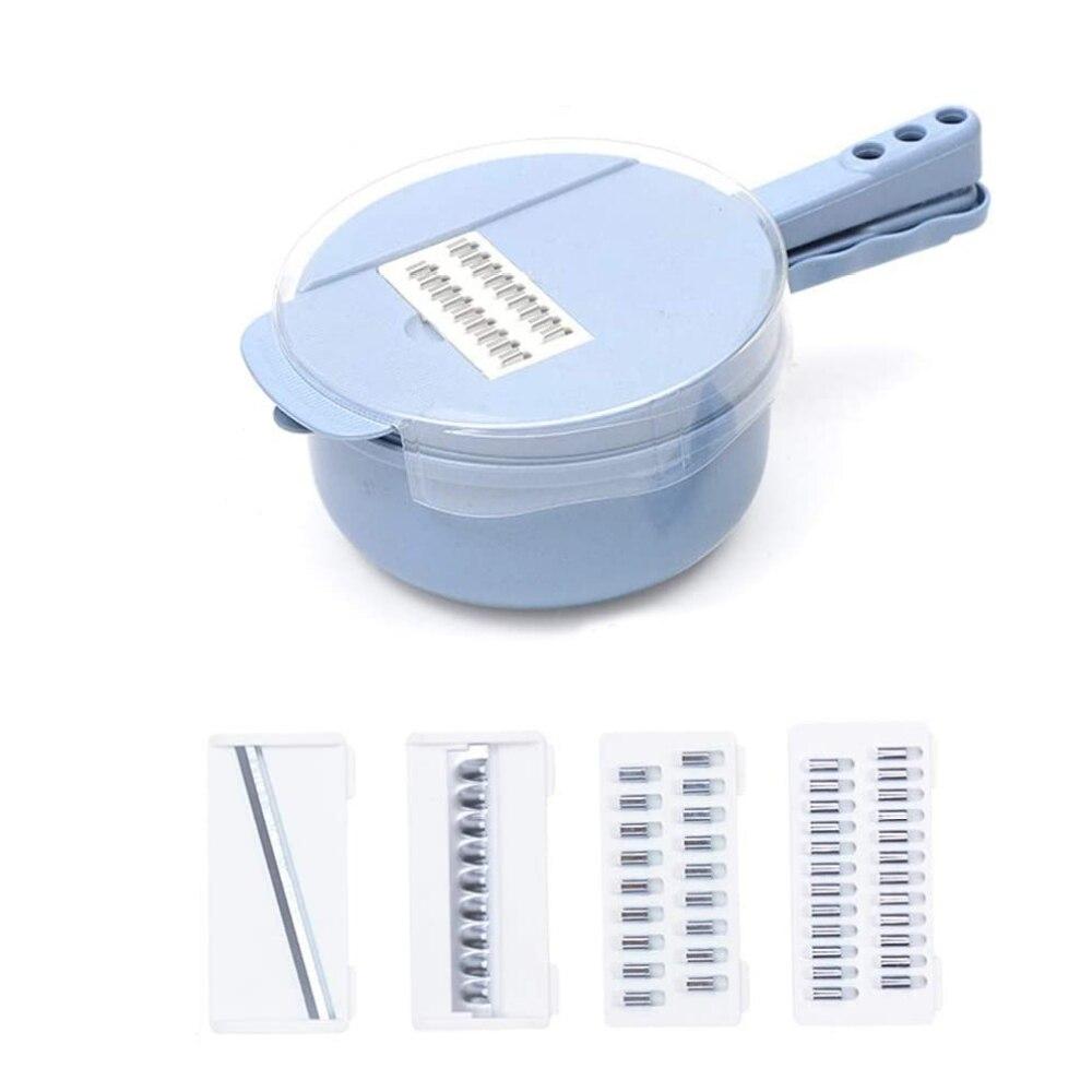 Multifunctional Vegetable Chopper Enforose, Interchangeable Stainless Steel Blades, Ergonomic Design, Time Saving, 30x15cm