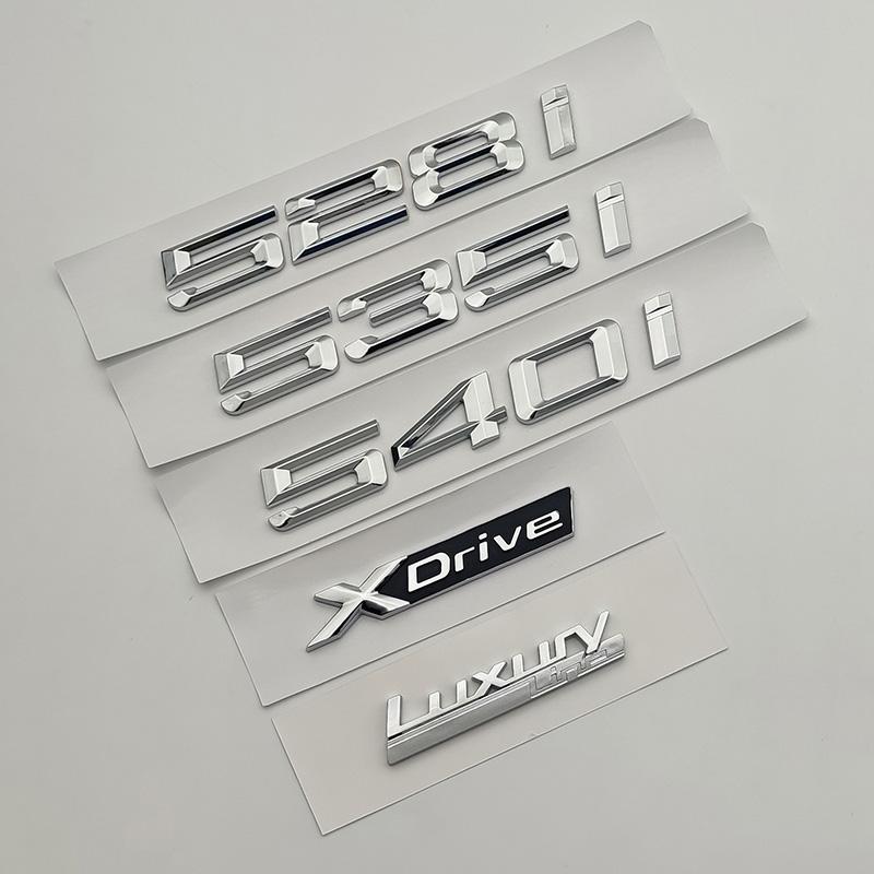 3d Chrome Car Trunk Logo 528i 535i 540i Letters Luxury Line Badge Xdrive Emblem Sticker Accessories