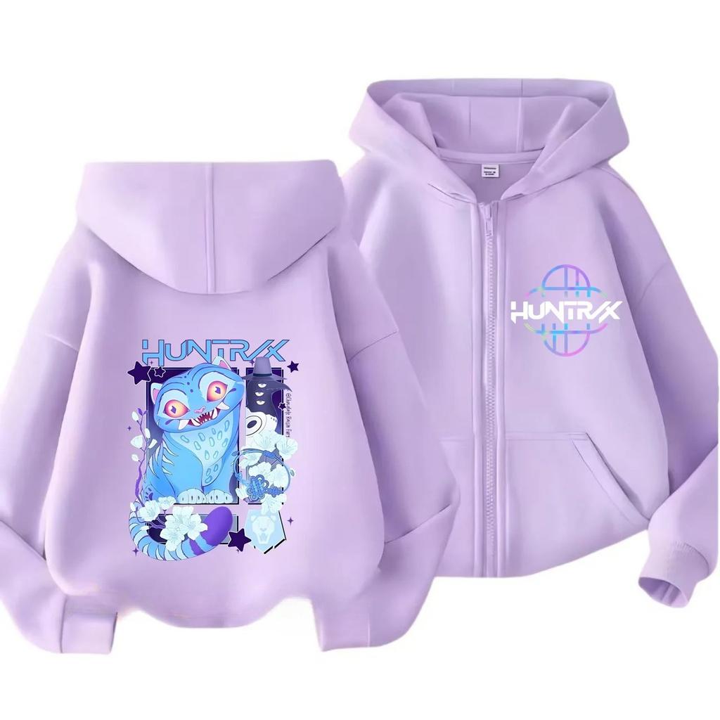 KPop Lovci démonů Dětské mikiny Kabát na zip Měkká Teplá Pohodlná Chlapecká Dívčí Mikina
