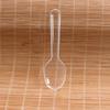 NUOLUX Disposable Plastic Mini Spoons, Individually Wrapped, Pack of 100, 8.5cm, Clear, Perfect for Pudding, Small Cakes, Ice Cream, and Desserts, Per