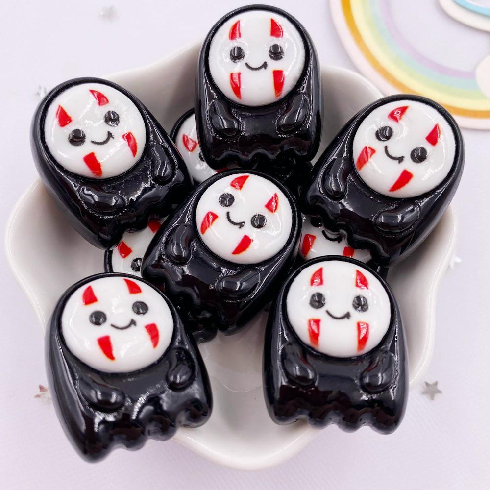 Bunte Harz Großer Kürbis Geist Schädel Flatback Cabochon Stein Figuren 10 Stück DIY Schleife Halloween Zubehör Scrapbook Bastelarbeiten