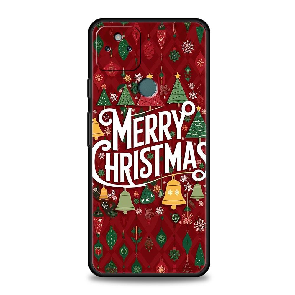 Merry Christmas Phone Case Cover for Google Pixel 10 9 8 7 6 9A 8A 7A 6A Pro Shockproof Soft TPU 9 Pro XL Shell Capas Fundas Bag