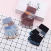Children's Gloves New Autumn and Winter Piled Thickened Warm Baby Cute Men's and Women's Wool Knitted Magic Finger Gloves