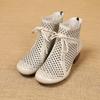 Fashion Shoes Block Heels Soft Sandal Woman Boot 2025 Summer Breathable Chunky New Retro Real Genuine Leather Block Heels Retro Woman Sh