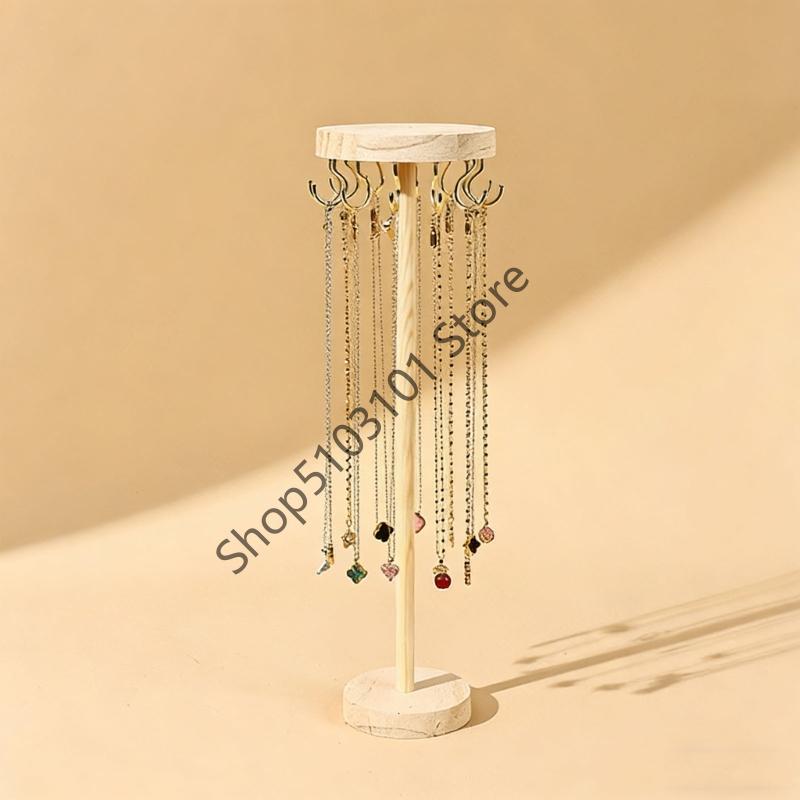 Jewelry Display Holder Necklace Earrings Bracelets Display Stand Desktop Jewelry Storage Rack With Hooks