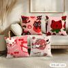 Cute Strawberry Print Cushion Cover Pillowcase Ultra Soft Skin Friendly Fabric Cloud Like Comfort & Concealed Zipper