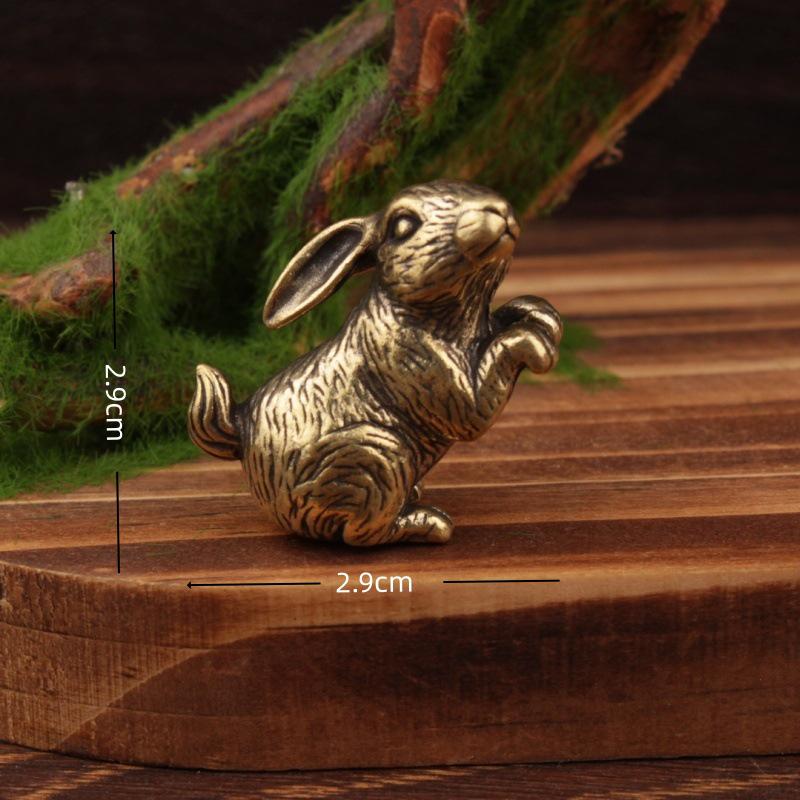 Messing Tierkreiszeichen Mini Ornamente Set – Chinesisches Retro Handwerk, Kleine Bronze Ware.