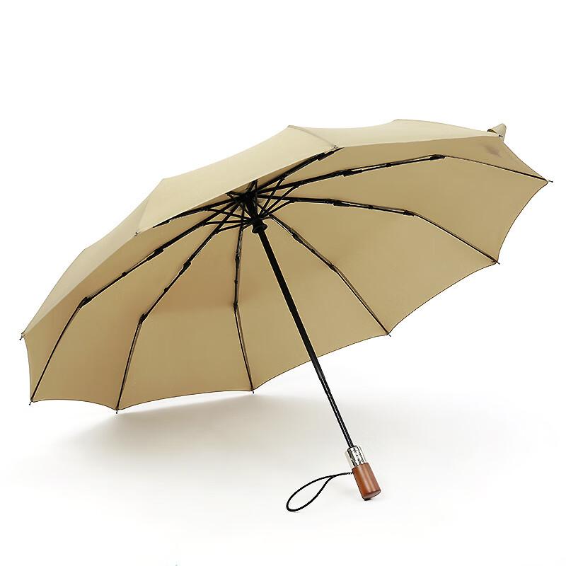 Nanjiao Automatic Vintage Wooden Handle Folding Umbrella