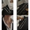Collier à chaîne perles d'inspiration vintage style géométrique fait main pour homme et femme