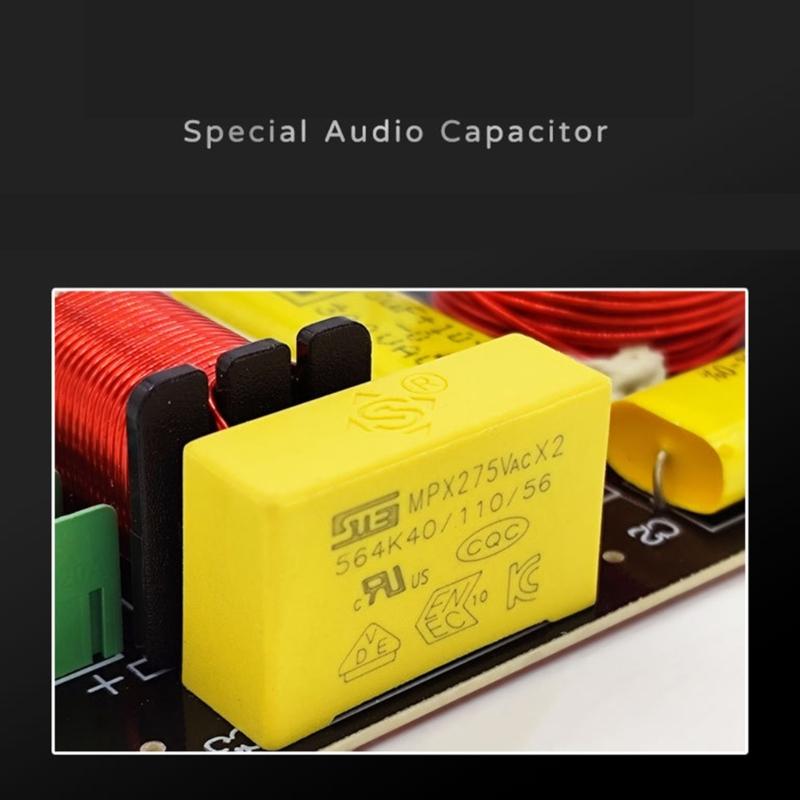 Professional Grade Speaker Crossover with Double Filtering Magenta 2 Crossover 3.3uF/3uF 2 Speaker Crossover for DIY