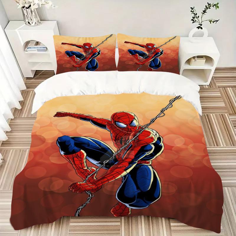 Spiderman High Print 3Pcs Bedding Setduvet Cover With 2 Bedropillowcase Home Birthday Gift
