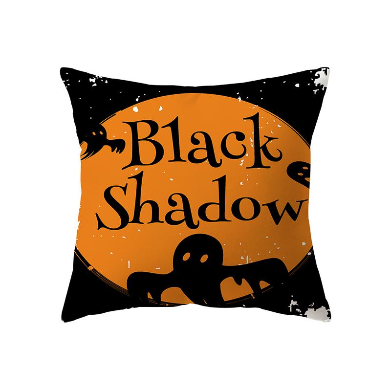 Halloween Theme Horror Pumpkin Witch Print Pattern Cushion Cover Home Living Room Sofa Decoration Pillow Pillow Cover