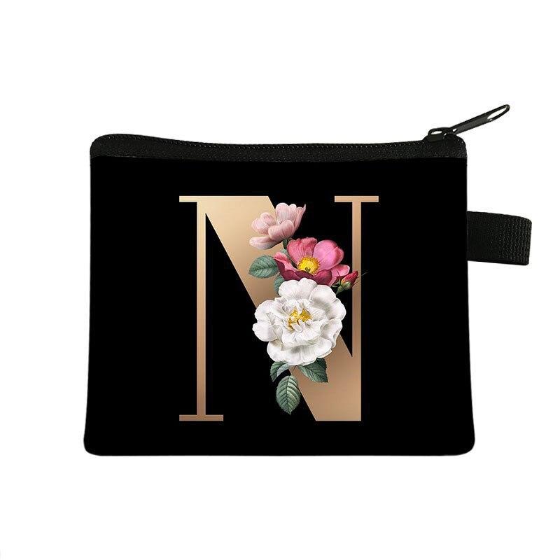 Letter Printed Children'S Change Bag Student Polyester Card Bag Simple Coin Storage Bag Portable Card Bag