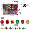 Christmas Tree Decorations, Christmas Ball Pendants, Small Accessories, Atmosphere Decoration, Green, Gold And Red Pendants