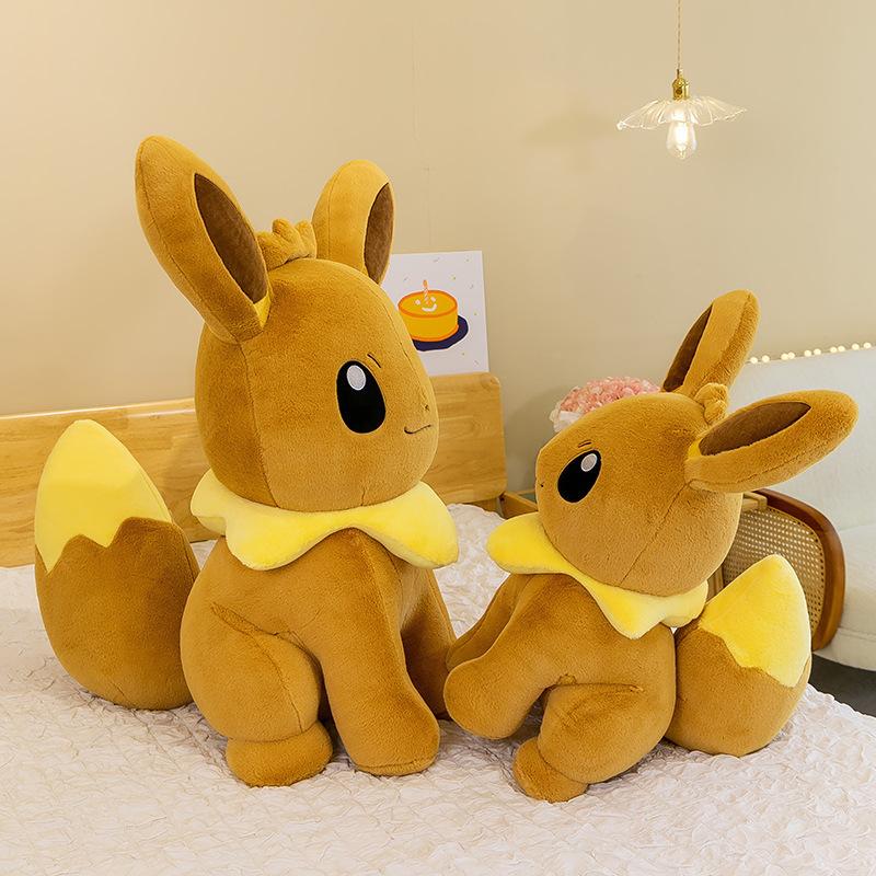 40-75Cm Giant Eevee Plush Toys Anime  Plush Eevee Dolls Cute Soft Stuffed Pikachu Pillow Eevee Plushie Christmas Gifts