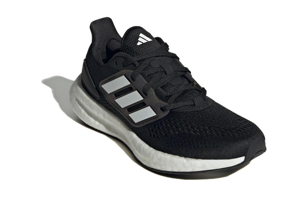 adidas Pure Boost Running Abrasion Resistant Breathable Low Top Kids' Running Shoes Black Teenagers ID8480