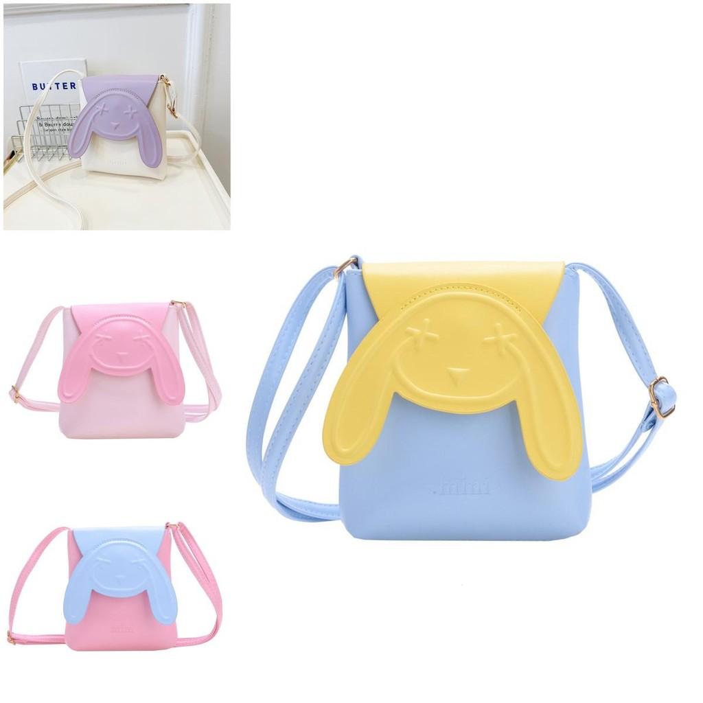 Childrens Bunny Shoulder Bag With Breathable Pu Material For Daily Use